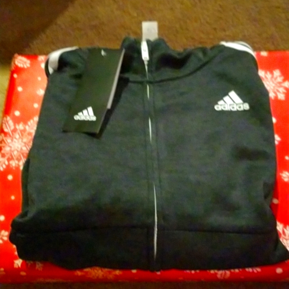 New Adidas Jacket with hoodie